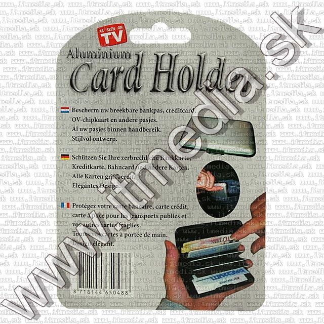 Image of Aluminium Card Holder *Black* (IT8650)